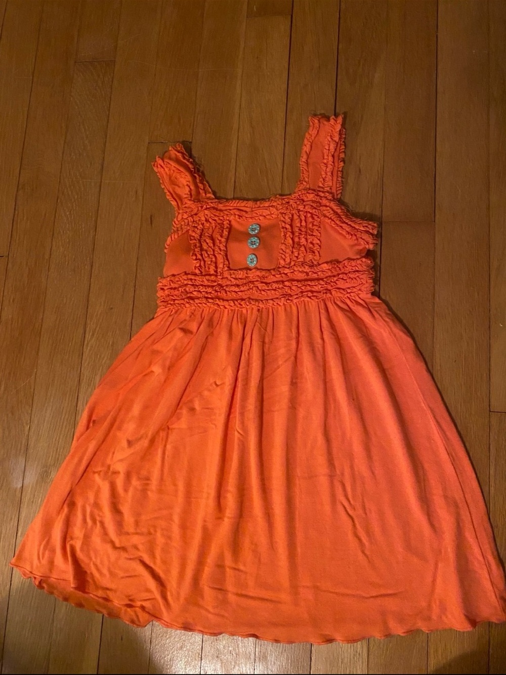 Matilda Jane Bright Orange Ruffle-Trim Sundress